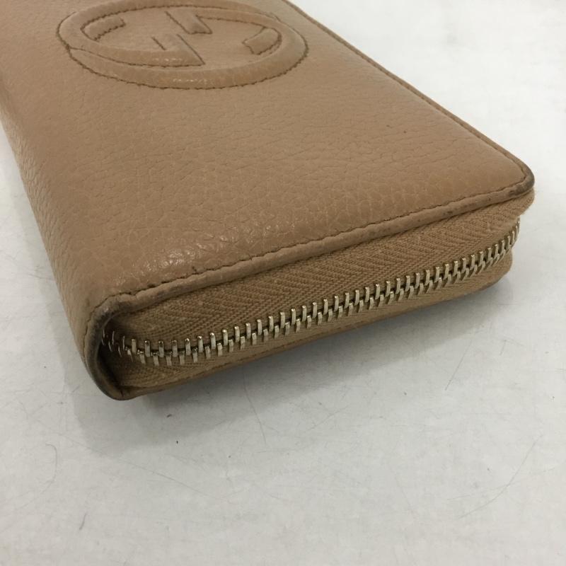 グッチ GUCCI 財布 長財布 ラウンドファスナー 598187 箱有 ワンポイント ベージュ / ベージュ / beige レディース USED 古着 中古 10161407