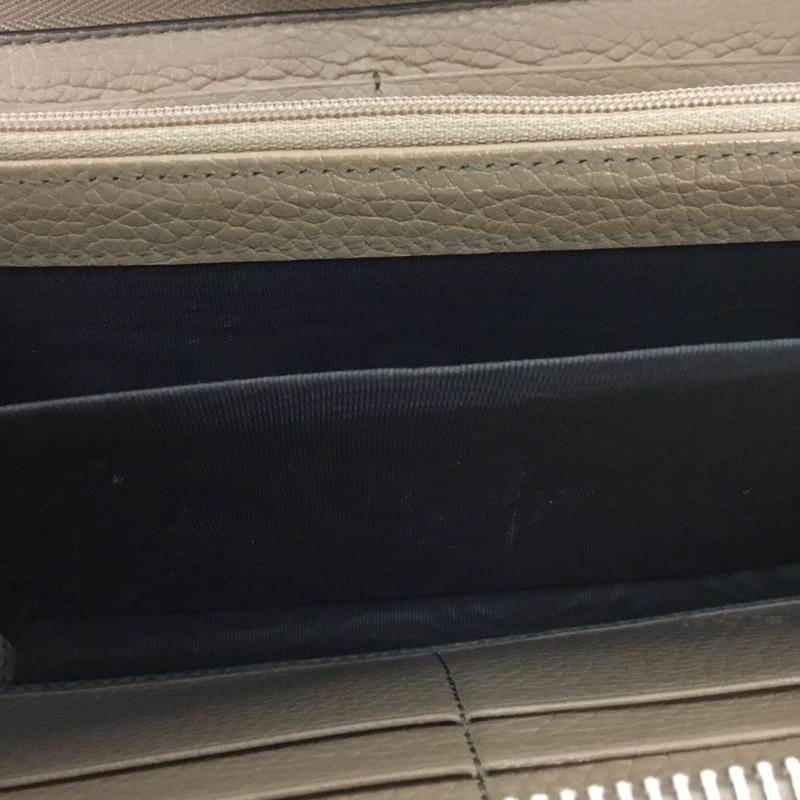 グッチ GUCCI 財布 長財布 ラウンドファスナー 598187 箱有 ワンポイント ベージュ / ベージュ / beige レディース USED 古着 中古 10161407
