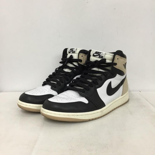 ナイキ NIKE スニーカー スニーカー FD2596-021 WMNS AIR JORDAN 1 RETRO HI OG 28.5cm 28.5cm ロゴ、文字 白 / ホワイト / white X 黒 / ブラック / black X ベージュ / ベージュ / beige レディース USED 古着 中古 10161408