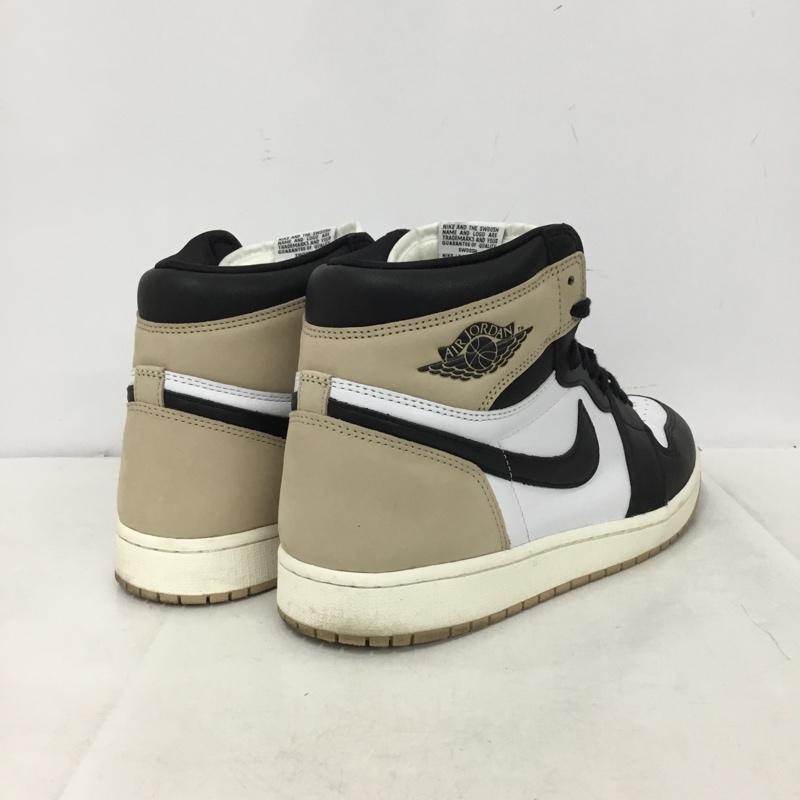 ナイキ NIKE スニーカー スニーカー FD2596-021 WMNS AIR JORDAN 1 RETRO HI OG 28.5cm 28.5cm ロゴ、文字 白 / ホワイト / white X 黒 / ブラック / black X ベージュ / ベージュ / beige レディース USED 古着 中古 10161408