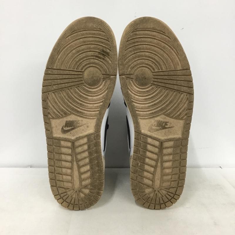 ナイキ NIKE スニーカー スニーカー FD2596-021 WMNS AIR JORDAN 1 RETRO HI OG 28.5cm 28.5cm ロゴ、文字 白 / ホワイト / white X 黒 / ブラック / black X ベージュ / ベージュ / beige レディース USED 古着 中古 10161408