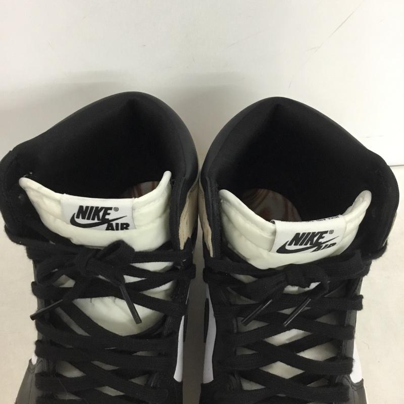 ナイキ NIKE スニーカー スニーカー FD2596-021 WMNS AIR JORDAN 1 RETRO HI OG 28.5cm 28.5cm ロゴ、文字 白 / ホワイト / white X 黒 / ブラック / black X ベージュ / ベージュ / beige レディース USED 古着 中古 10161408