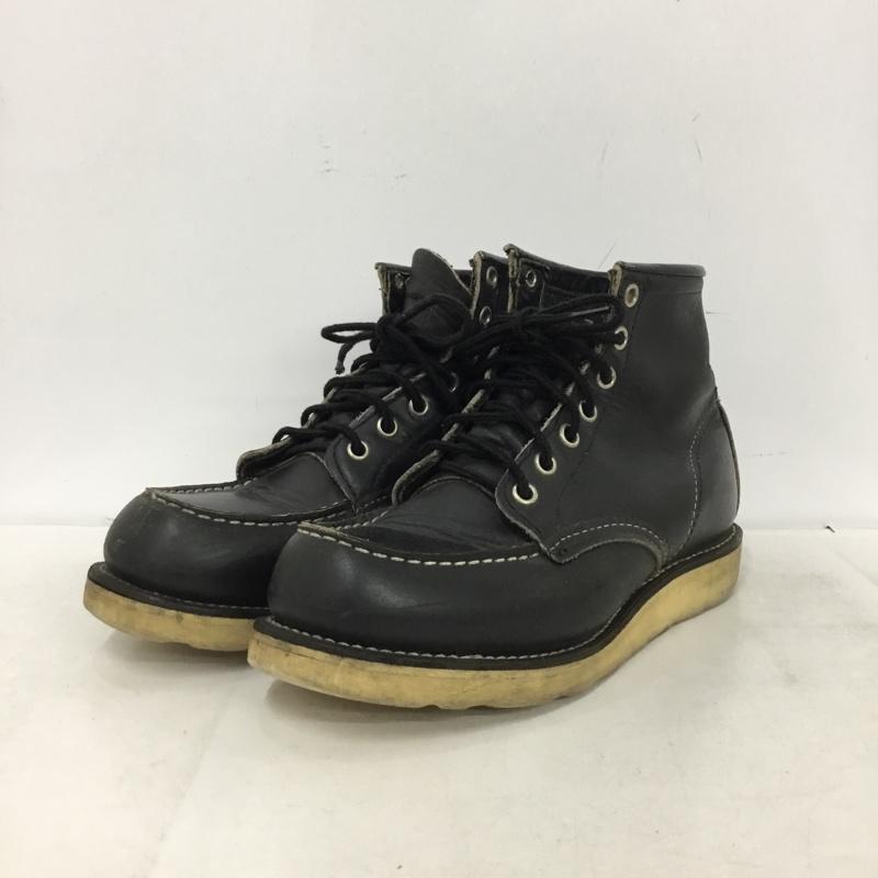 レッドウィング RED WING ブーツ ショートブーツ レースアップ 6D 無地 黒 / ブラック / black メンズ USED 古着 中古 10161411
