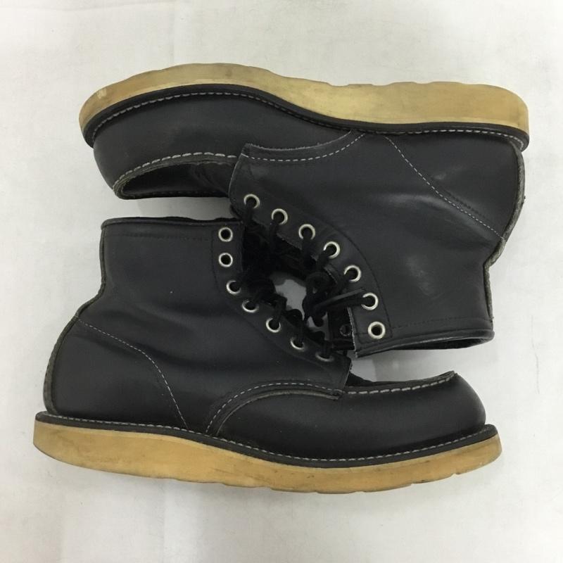 レッドウィング RED WING ブーツ ショートブーツ レースアップ 6D 無地 黒 / ブラック / black メンズ USED 古着 中古 10161411