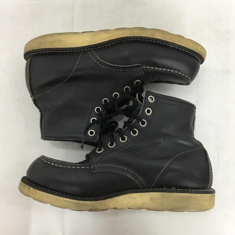 レッドウィング RED WING ブーツ ショートブーツ レースアップ 6D 無地 黒 / ブラック / black メンズ USED 古着 中古 10161411