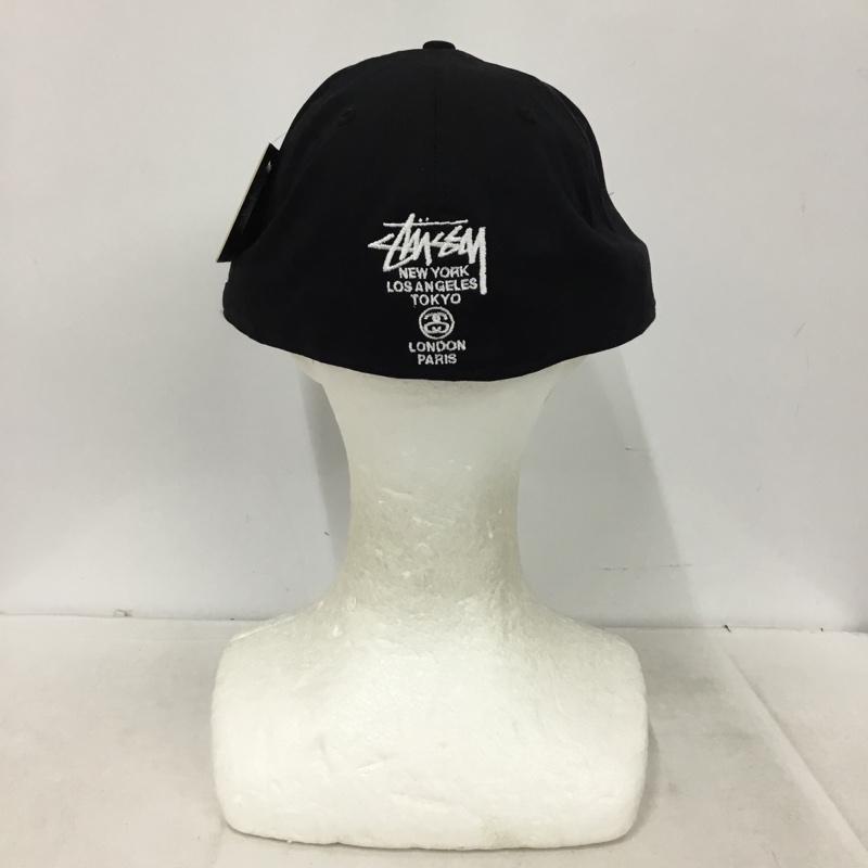 ステューシー STUSSY 帽子 キャップ NEW ERA BIG SS タグ付き 58.7cm ロゴ、文字 黒 / ブラック / black メンズ USED 古着 中古 10161415