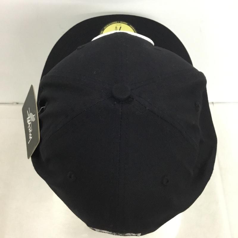 ステューシー STUSSY 帽子 キャップ NEW ERA BIG SS タグ付き 58.7cm ロゴ、文字 黒 / ブラック / black メンズ USED 古着 中古 10161415