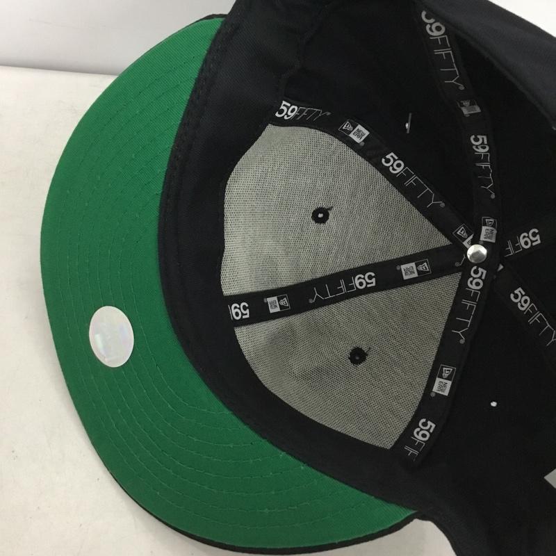 ステューシー STUSSY 帽子 キャップ NEW ERA BIG SS タグ付き 58.7cm ロゴ、文字 黒 / ブラック / black メンズ USED 古着 中古 10161415