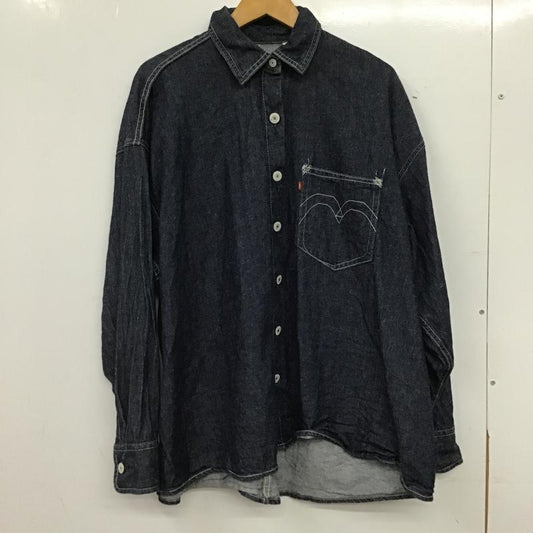 リーバイス Levi s シャツ、ブラウス 長袖 デニムシャツ S 無地 インディゴ / インディゴ / Indigo レディース USED 古着 中古 10161436