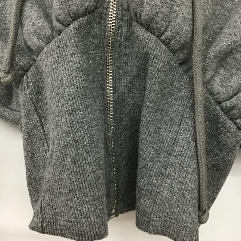 ザラ ZARA パーカー 長袖 ジップパーカー S 無地 灰 / グレー / gray レディース USED 古着 中古 10161439