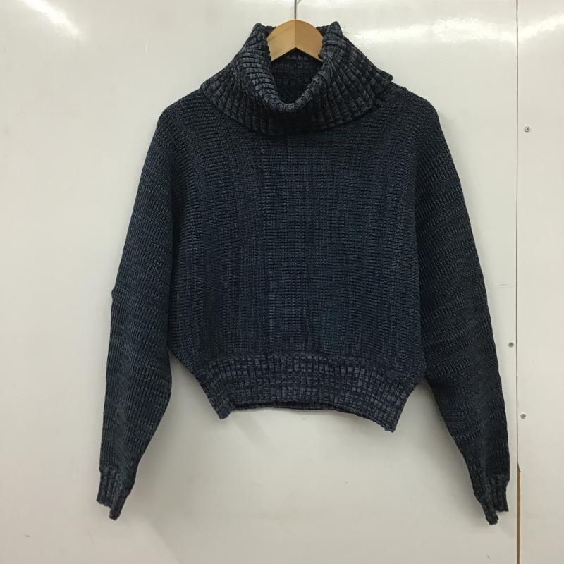 ムルーア MURUA ニット、セーター 長袖 012252601401 BIGタートルニットプルオーバー FREE 無地 紺 / ネイビー / navy レディース USED 古着 中古 10161440