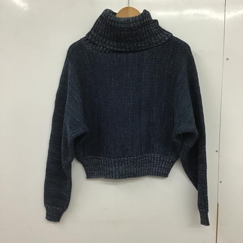 ムルーア MURUA ニット、セーター 長袖 012252601401 BIGタートルニットプルオーバー FREE 無地 紺 / ネイビー / navy レディース USED 古着 中古 10161440