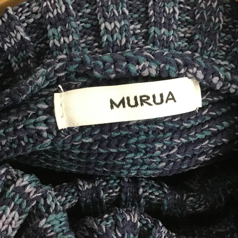 ムルーア MURUA ニット、セーター 長袖 012252601401 BIGタートルニットプルオーバー FREE 無地 紺 / ネイビー / navy レディース USED 古着 中古 10161440