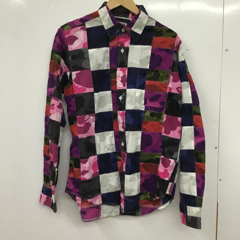 アベイシングエイプ A BATHING APE シャツ、ブラウス 長袖 長袖シャツ プリントシャツ カラーシャツ L プリント マルチカラー / マルチカラー / multicolor メンズ USED 古着 中古 10161443