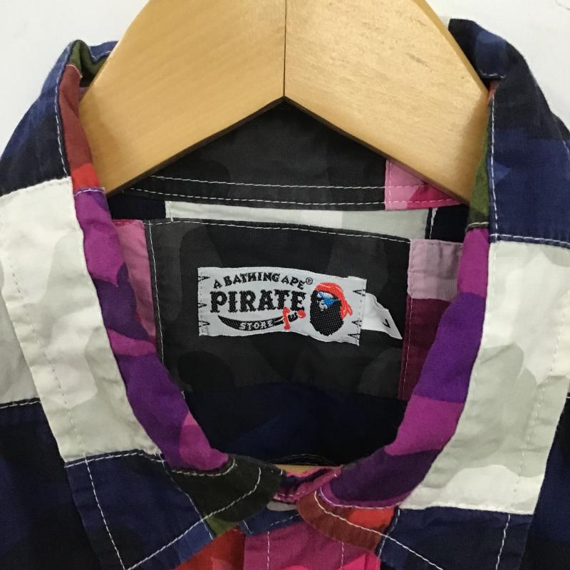 アベイシングエイプ A BATHING APE シャツ、ブラウス 長袖 長袖シャツ プリントシャツ カラーシャツ L プリント マルチカラー / マルチカラー / multicolor メンズ USED 古着 中古 10161443