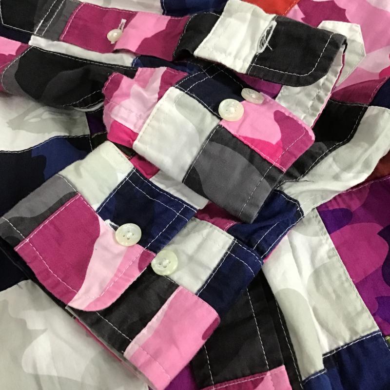 アベイシングエイプ A BATHING APE シャツ、ブラウス 長袖 長袖シャツ プリントシャツ カラーシャツ L プリント マルチカラー / マルチカラー / multicolor メンズ USED 古着 中古 10161443
