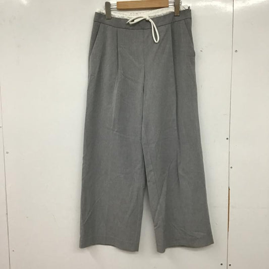 ザラ ZARA パンツ スラックス S 無地 白 / ホワイト / white X 灰 / グレー / gray レディース USED 古着 中古 10161454