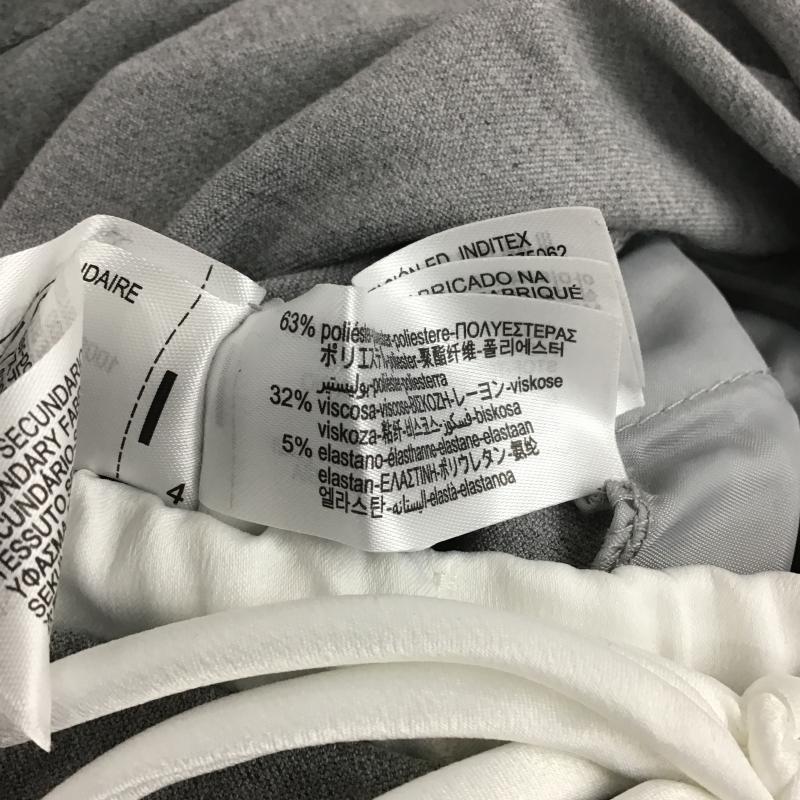 ザラ ZARA パンツ スラックス S 無地 白 / ホワイト / white X 灰 / グレー / gray レディース USED 古着 中古 10161454
