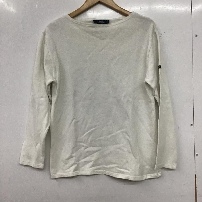 セントジェームス SAINT JAMES カットソー 長袖 長袖カットソー 無地カットソー ワイドネック 3 無地 白 / ホワイト / white メンズ USED 古着 中古 10161457