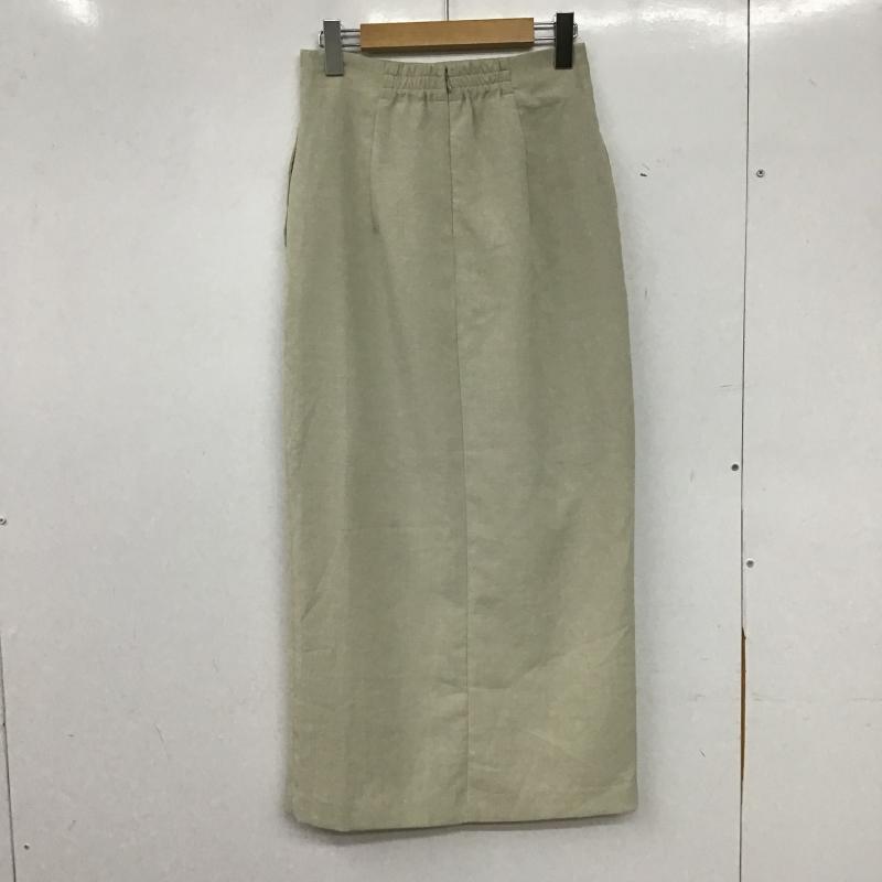 センスオブプレイスバイアーバンリサーチ SENSE OF PLACE by URBAN RESEARCH スカート ロングスカート aaa5-25c101 UR TECH DRYLUXE リネンライクスリットタイトスカート M 無地 ベージュ / ベージュ / beige レディース USED 古着 中古 10161458