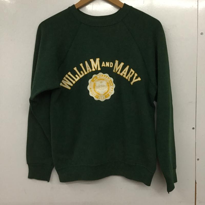 カレッジエイト パシフィック Collegiate Pacific トレーナー 長袖 長袖トレーナー スウェット クルーネック プルオーバー M ロゴ、文字 緑 / グリーン / green メンズ USED 古着 中古 10161459