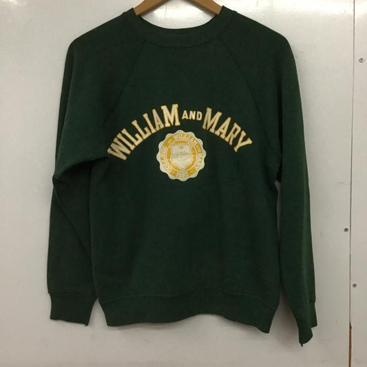 カレッジエイト パシフィック Collegiate Pacific トレーナー 長袖 長袖トレーナー スウェット クルーネック プルオーバー M ロゴ、文字 緑 / グリーン / green メンズ USED 古着 中古 10161459