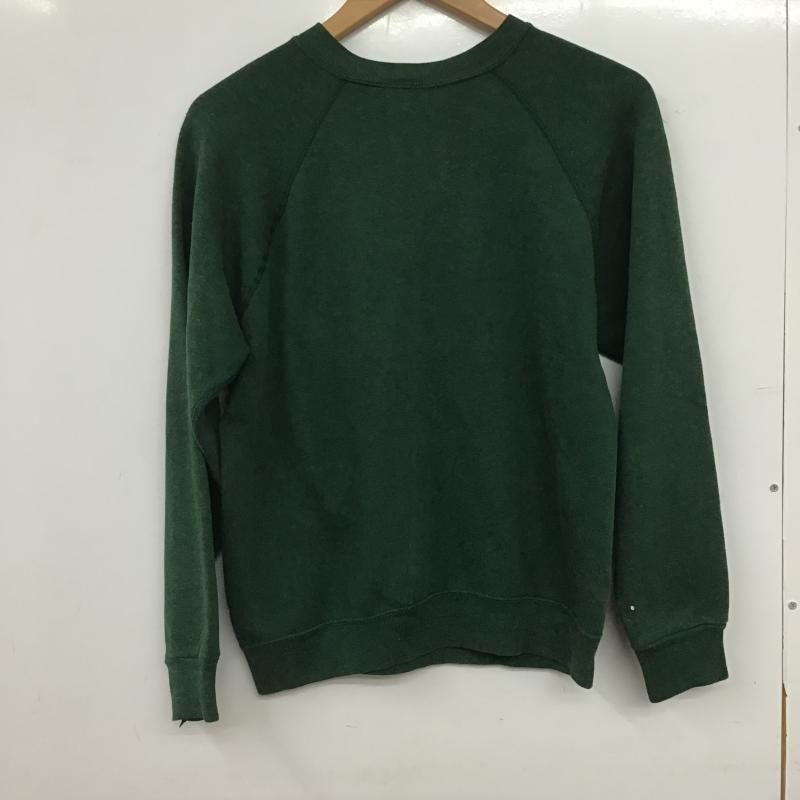 カレッジエイト パシフィック Collegiate Pacific トレーナー 長袖 長袖トレーナー スウェット クルーネック プルオーバー M ロゴ、文字 緑 / グリーン / green メンズ USED 古着 中古 10161459
