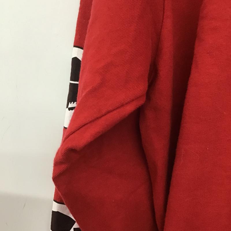 ステューシー STUSSY カットソー 長袖 長袖カットソー プリントカットソー クルーネック M ロゴ、文字 赤 / レッド / red メンズ USED 古着 中古 10161464
