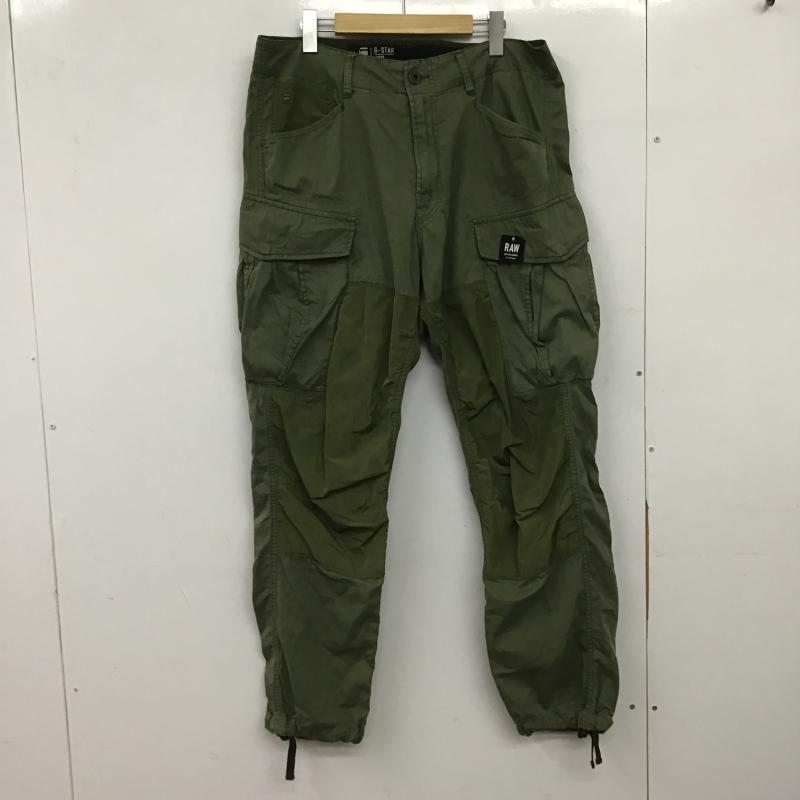 ジースターロゥ G-STAR RAW パンツ ワークパンツ、ペインターパンツ ワークパンツ ワイドパンツ カジュアルパンツ カーゴパンツ 34インチ 無地 カーキ / カーキ / khaki メンズ USED 古着 中古 10161467