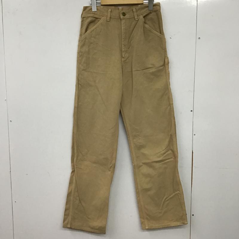 カーハート Carhartt パンツ ワークパンツ、ペインターパンツ ワークパンツ ワイドパンツ カジュアルパンツ 30インチ ロゴ、文字 ベージュ / ベージュ / beige メンズ USED 古着 中古 10161469