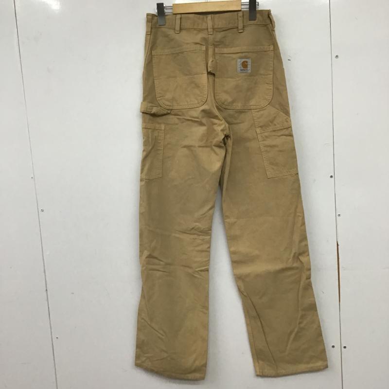 カーハート Carhartt パンツ ワークパンツ、ペインターパンツ ワークパンツ ワイドパンツ カジュアルパンツ 30インチ ロゴ、文字 ベージュ / ベージュ / beige メンズ USED 古着 中古 10161469
