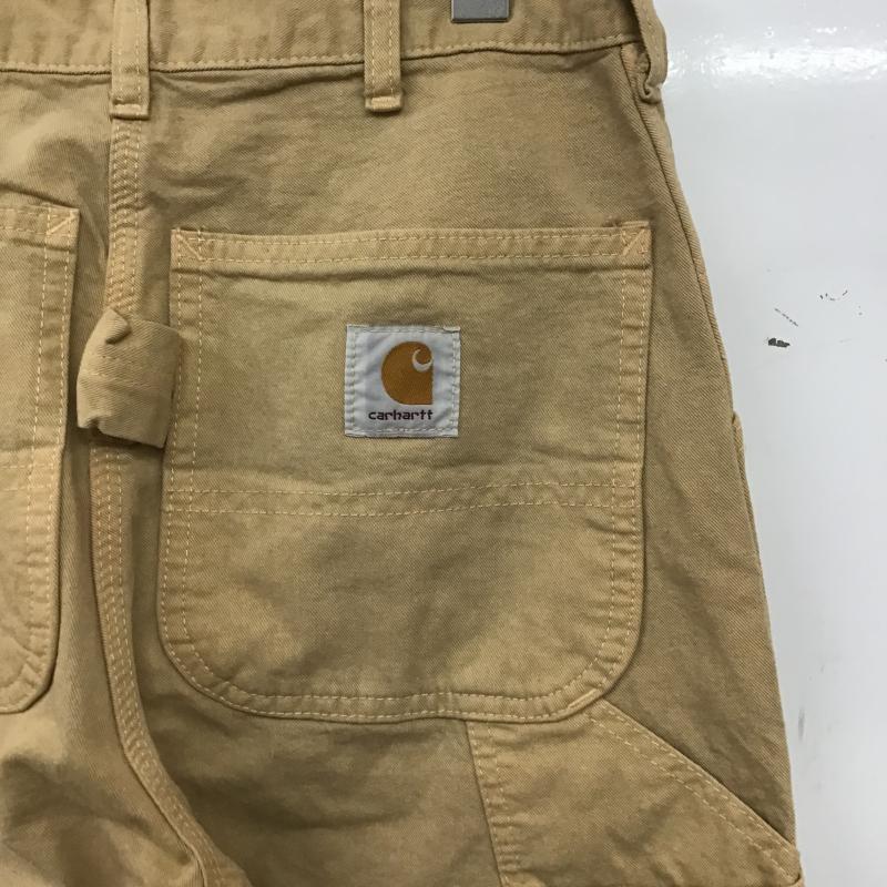 カーハート Carhartt パンツ ワークパンツ、ペインターパンツ ワークパンツ ワイドパンツ カジュアルパンツ 30インチ ロゴ、文字 ベージュ / ベージュ / beige メンズ USED 古着 中古 10161469