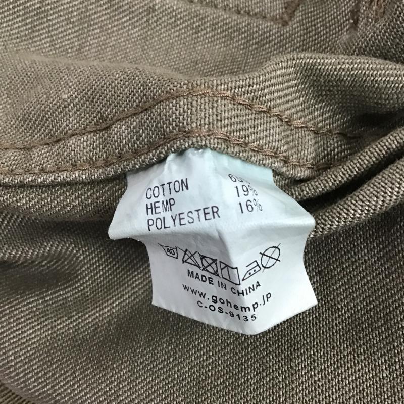 ゴーヘンプ GOHEMP パンツ ワークパンツ、ペインターパンツ ワイドパンツ ミリタリーパンツ 1 無地 カーキ / カーキ / khaki メンズ USED 古着 中古 10161471