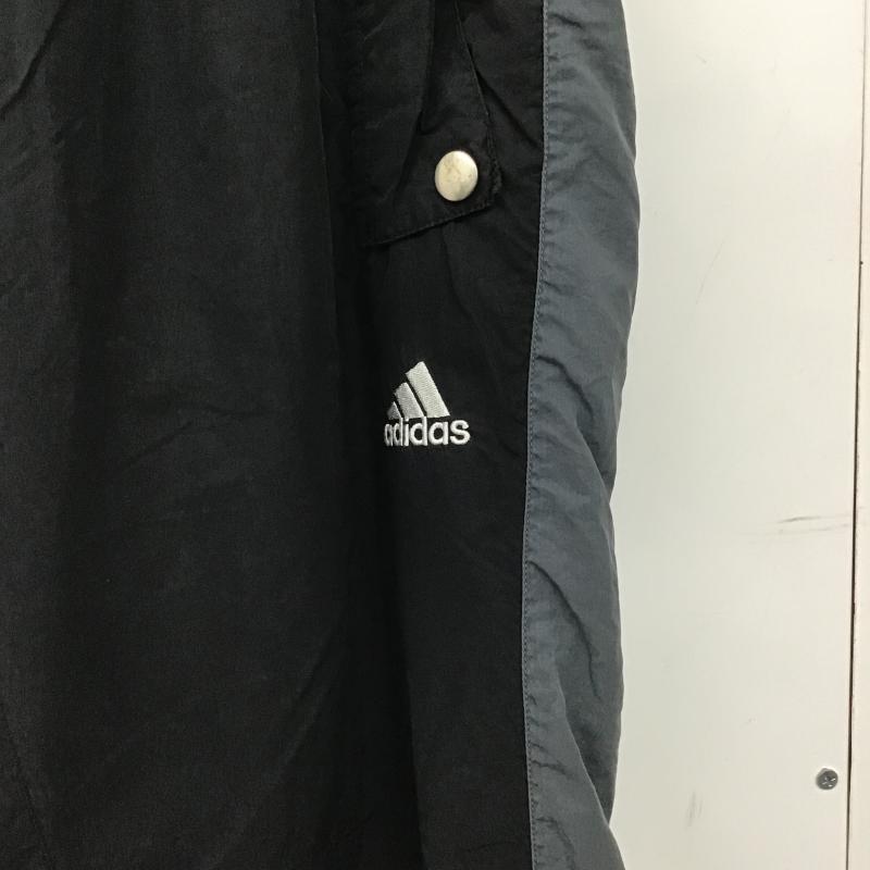 アディダス adidas パンツ ワークパンツ、ペインターパンツ ワイドパンツ カジュアルパンツ ワークパンツ ナイロンパンツ L ロゴ、文字 黒 / ブラック / black X 灰 / グレー / gray メンズ USED 古着 中古 10161473