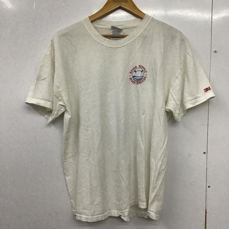 ヘインズ HANES Tシャツ 半袖 半袖カットソー プリントTシャツ クルーネックカットソー M ロゴ、文字 白 / ホワイト / white メンズ USED 古着 中古 10161477