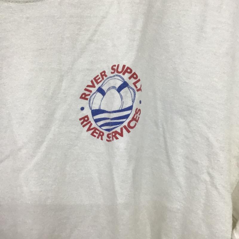 ヘインズ HANES Tシャツ 半袖 半袖カットソー プリントTシャツ クルーネックカットソー M ロゴ、文字 白 / ホワイト / white メンズ USED 古着 中古 10161477