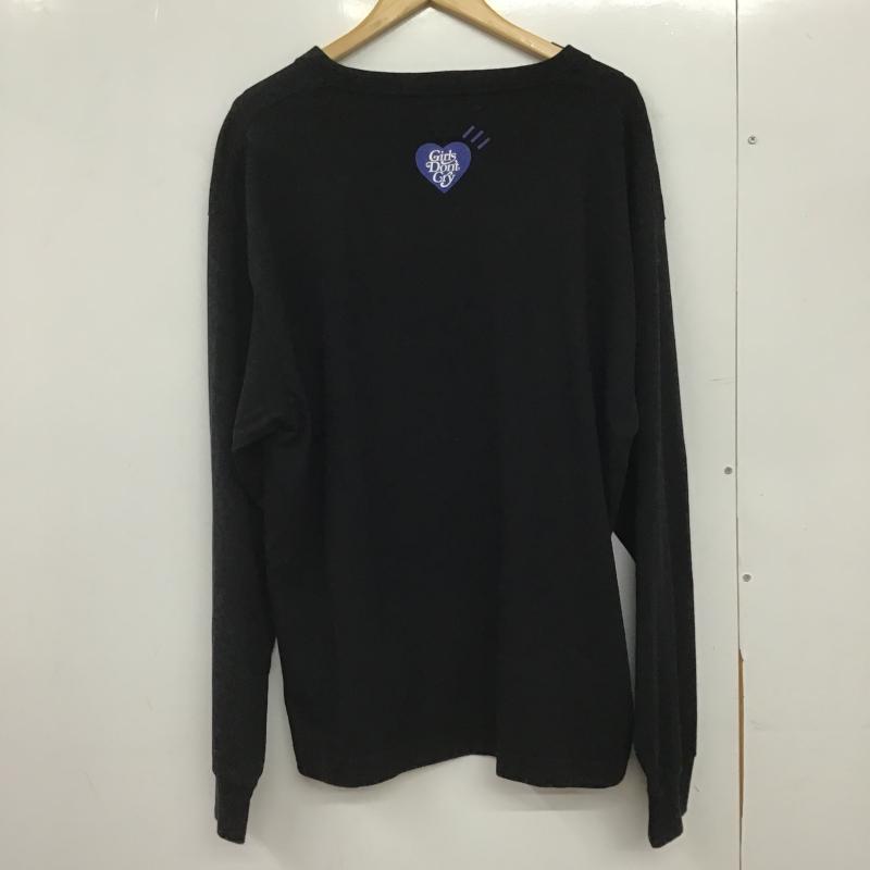 ヒューマンメード HUMAN MADE カットソー 長袖 長袖カットソー プリントカットソー クルーネック XXL プリント 黒 / ブラック / black メンズ USED 古着 中古 10161482