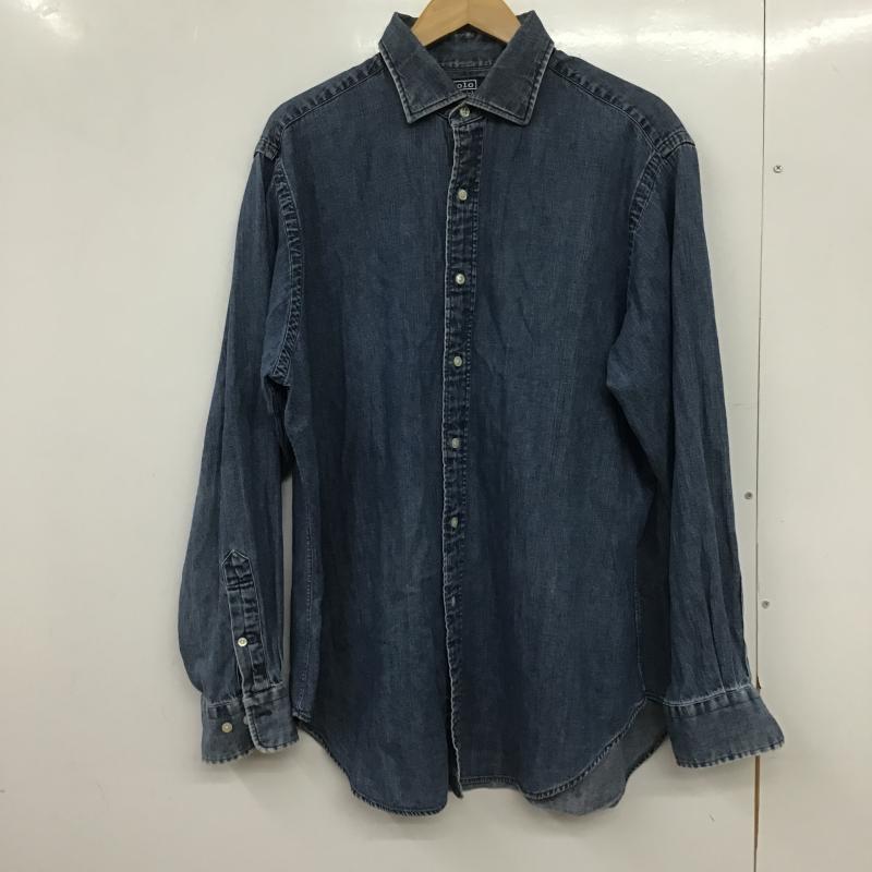 ポロバイラルフローレン Polo by RALPH LAUREN シャツ、ブラウス 長袖 長袖シャツ デニムシャツ カラーシャツ 無地 インディゴ / インディゴ / Indigo メンズ USED 古着 中古 10161483