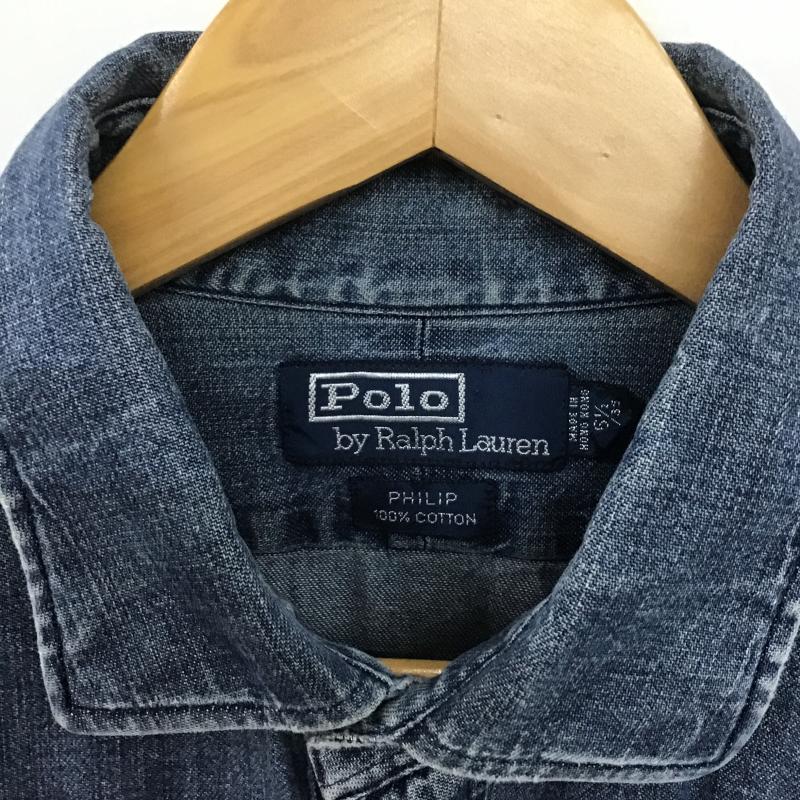 ポロバイラルフローレン Polo by RALPH LAUREN シャツ、ブラウス 長袖 長袖シャツ デニムシャツ カラーシャツ 無地 インディゴ / インディゴ / Indigo メンズ USED 古着 中古 10161483