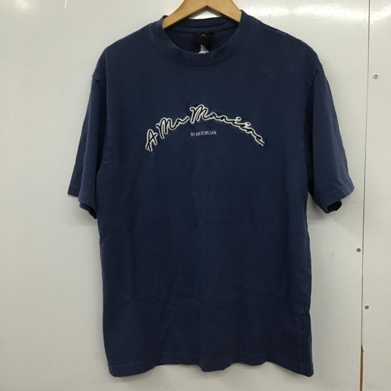 エアジョーダン AIR JORDAN Tシャツ 半袖 半袖カットソー プリントTシャツ クルーネックカットソー M ロゴ、文字 紺 / ネイビー / navy メンズ USED 古着 中古 10161486