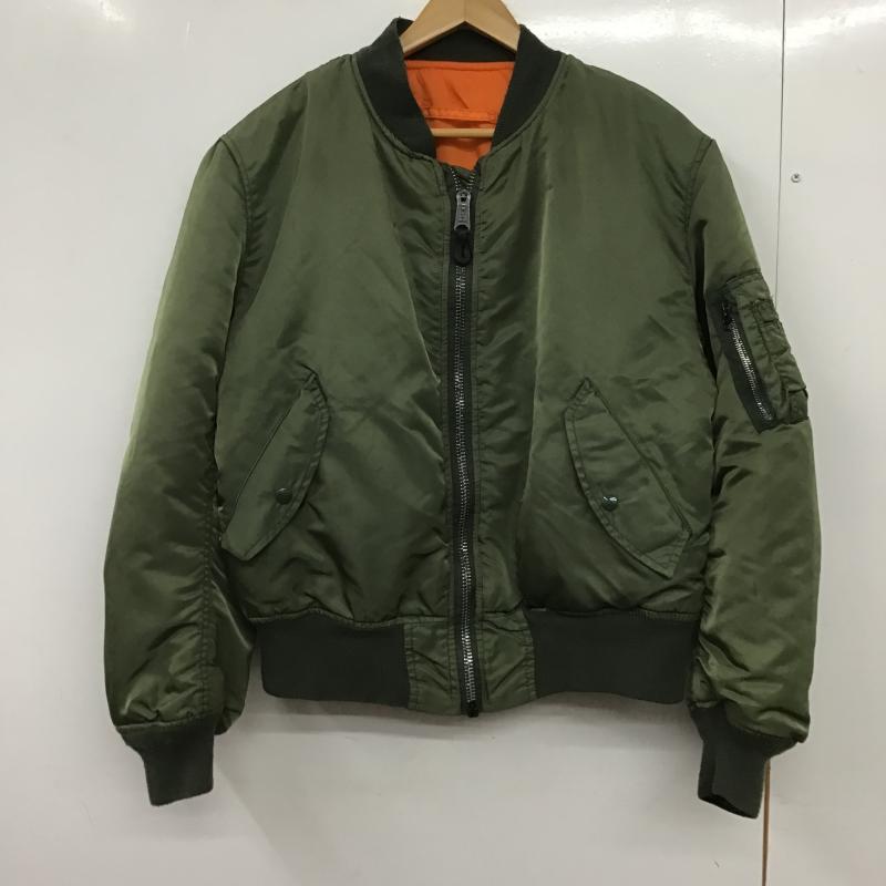 アルファインダストリー Alpha Industries ジャケット、上着 ジャンパー、ブルゾン ジップアップナイロンジャケット フライトジャケット L 無地 カーキ / カーキ / khaki メンズ USED 古着 中古 10161489