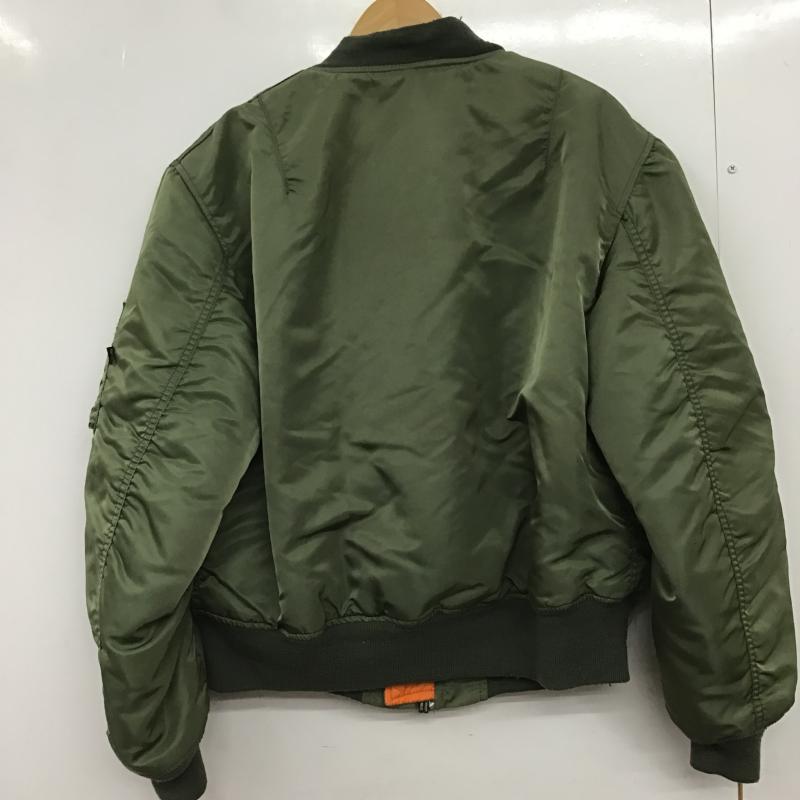 アルファインダストリー Alpha Industries ジャケット、上着 ジャンパー、ブルゾン ジップアップナイロンジャケット フライトジャケット L 無地 カーキ / カーキ / khaki メンズ USED 古着 中古 10161489