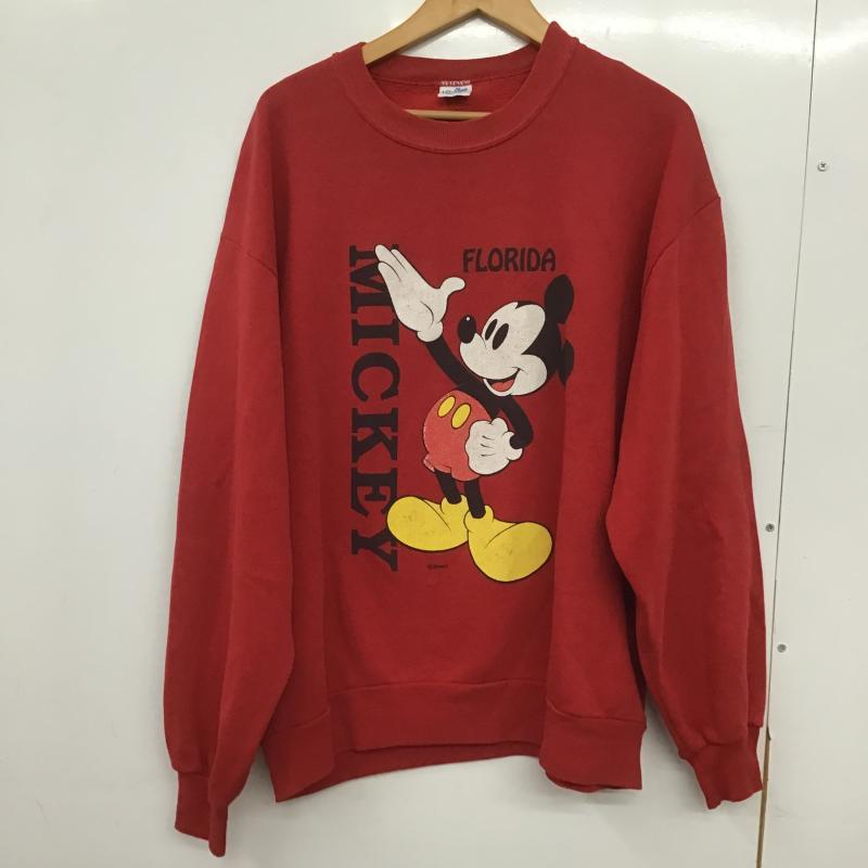 ベルバシーン Velva Sheen トレーナー 長袖 長袖トレーナー スウェット クルーネック プルオーバー L プリント 赤 / レッド / red メンズ USED 古着 中古 10161491