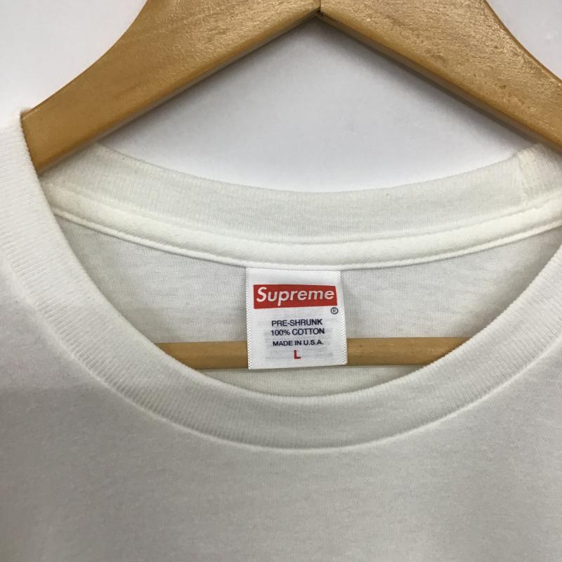 シュプリーム Supreme Tシャツ 半袖 半袖カットソー プリントTシャツ クルーネックカットソー L ロゴ、文字 白 / ホワイト / white メンズ USED 古着 中古 10161492