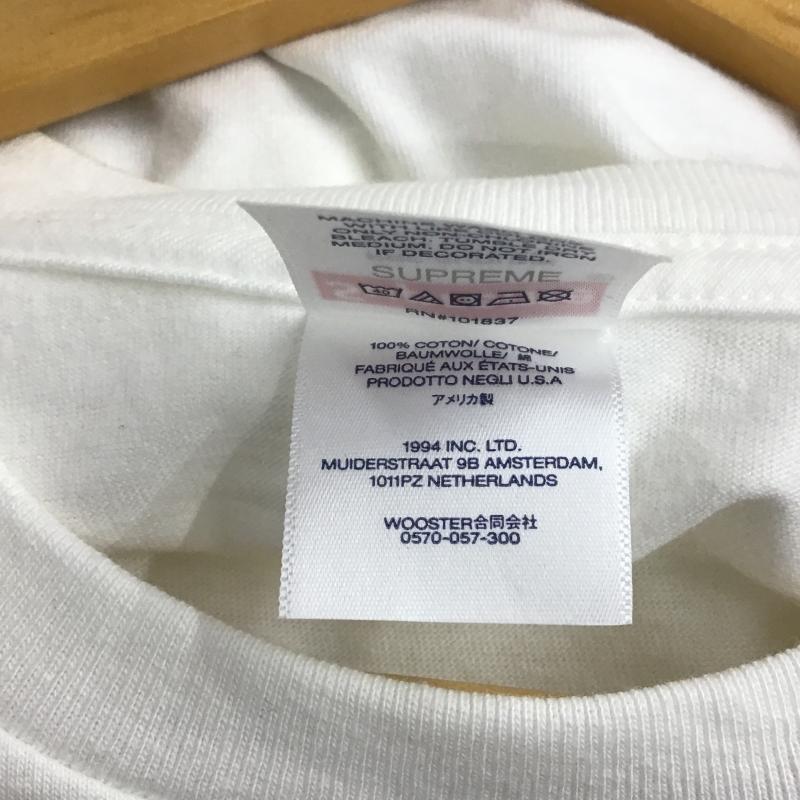 シュプリーム Supreme Tシャツ 半袖 半袖カットソー プリントTシャツ クルーネックカットソー L ロゴ、文字 白 / ホワイト / white メンズ USED 古着 中古 10161492