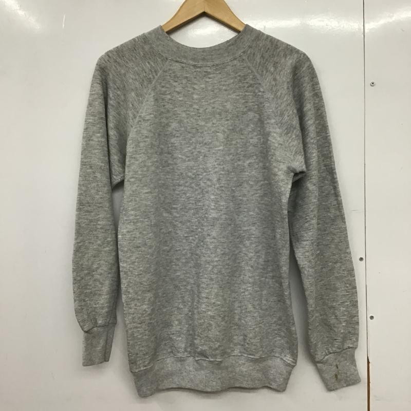 ヘインズ HANES トレーナー 長袖 長袖トレーナー スウェット クルーネック プルオーバー M 無地 灰 / グレー / gray メンズ USED 古着 中古 10161494