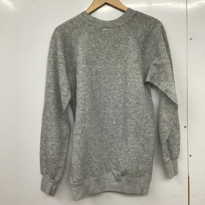 ヘインズ HANES トレーナー 長袖 長袖トレーナー スウェット クルーネック プルオーバー M 無地 灰 / グレー / gray メンズ USED 古着 中古 10161494