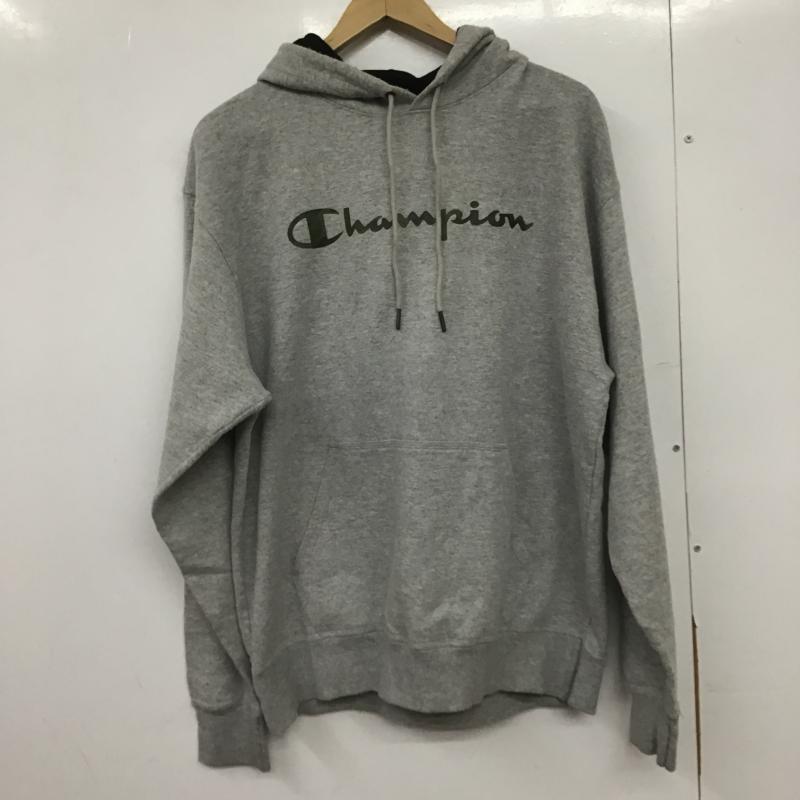 チャンピオン Champion パーカー 長袖 長袖パーカー プルオーバーパーカー スウェット L ロゴ、文字 灰 / グレー / gray メンズ USED 古着 中古 10161495