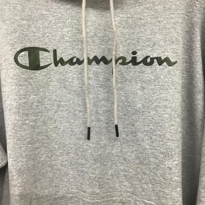 チャンピオン Champion パーカー 長袖 長袖パーカー プルオーバーパーカー スウェット L ロゴ、文字 灰 / グレー / gray メンズ USED 古着 中古 10161495
