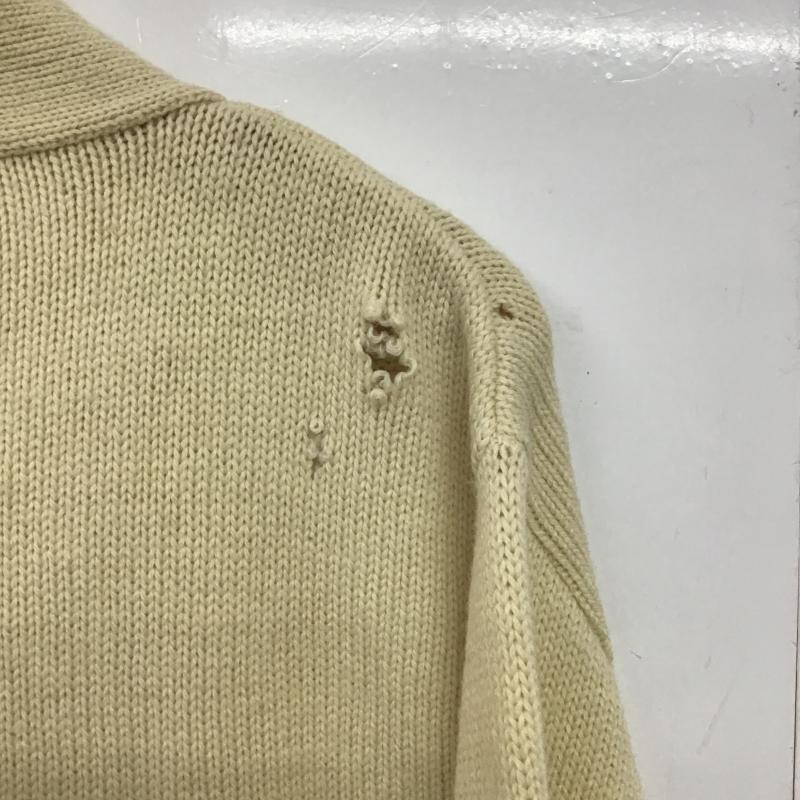 エルエルビーン L.L.Bean カーディガン 長袖 長袖カーディガン 前ボタン ニットカーディガン XL 無地 アイボリー / アイボリー / メンズ USED 古着 中古 10161498